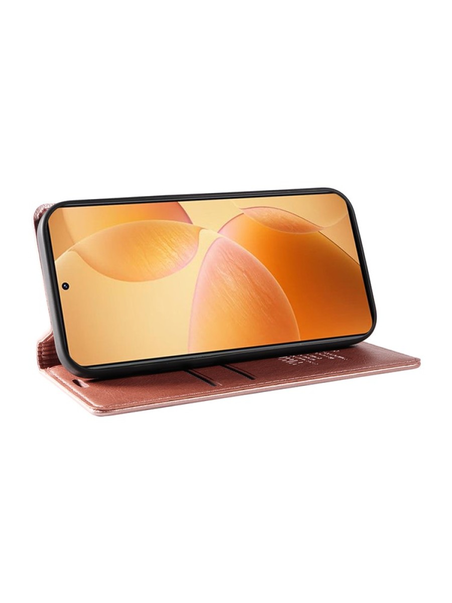 Калъф от еко кожа тип портмоне за Xiaomi 14T Pro - розов
