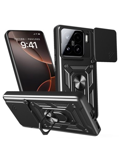 Удароустойчив предпазен гръб за Xiaomi 15 - черен Удароустойчив предпазен гръб за Xiaomi 15 - черен