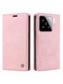 Калъф от еко кожа тип портмоне за Xiaomi 15 - розов