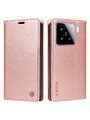 Калъф от еко кожа тип портмоне за Xiaomi 15 - розов