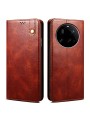 Калъф от еко кожа тип портмоне за Xiaomi 15 Ultra - кафяв