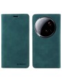 Калъф от еко кожа тип портмоне с RFID  блокираща технология за Xiaomi 15 Ultra - зелен