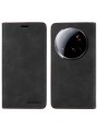Калъф от еко кожа тип портмоне с RFID  блокираща технология за Xiaomi 15 Ultra - черен