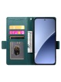 Калъф от еко кожа тип портмоне за Xiaomi 15 Ultra - зелен