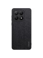 Удароустойчив гръб от еко кожа с дървесна текстура за Xiaomi 15T - черен