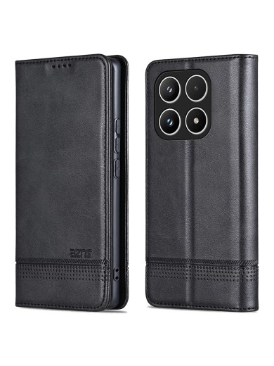 Калъф от еко кожа тип портмоне за Xiaomi 15T - черен