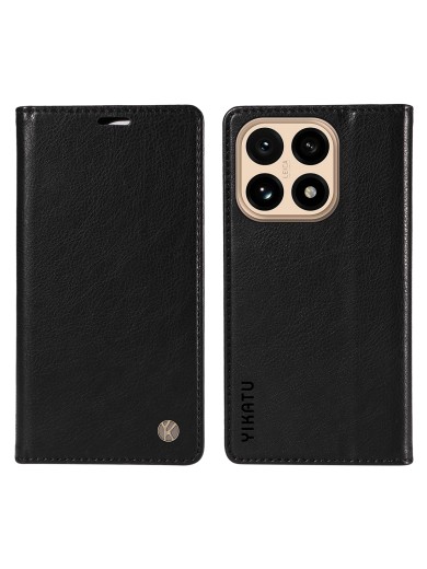 Калъф от еко кожа тип портмоне за Xiaomi 15T - черен