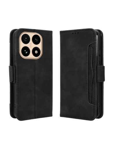 Калъф от еко кожа тип портмоне за Xiaomi 15T - черен