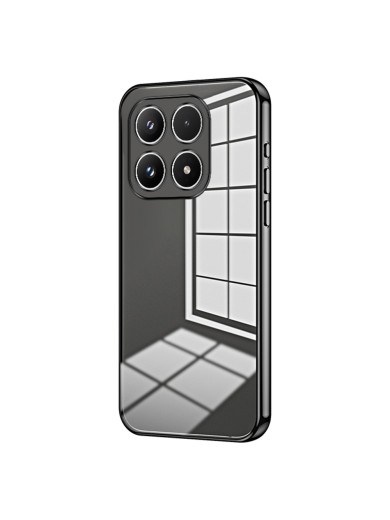 Предпазен гръб с галванизирана рамка за Xiaomi 17 - черен
