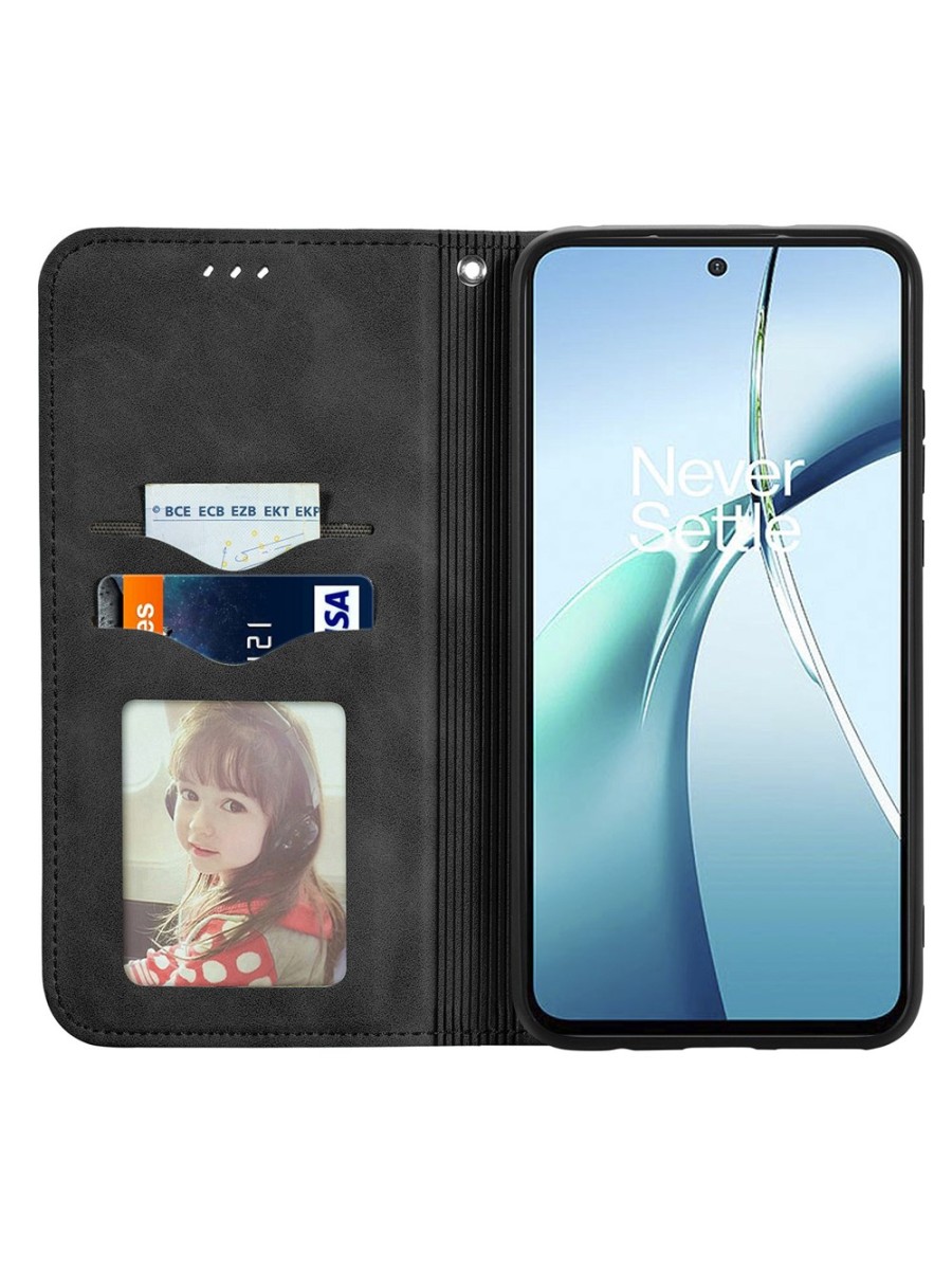 Калъф от еко кожа тип портмоне за Xiaomi 17 - черен