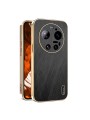 Предпазен удароустойчив гръб с галванизирана рамка за Xiaomi 17 Ultra - черен