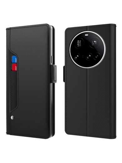 Калъф от еко кожа тип портмоне с огледало за Xiaomi 17 Ultra
