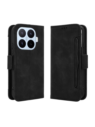 Калъф от еко кожа тип портмоне за Xiaomi 17T - черен