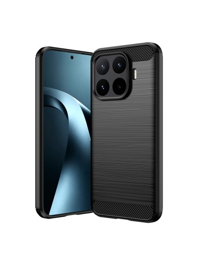 Мек удароустойчив гръб с текстура на карбонови влакна за Xiaomi 17T Pro - черен Мек удароустойчив гръб с текстура на карбонови влакна за Xiaomi 17T Pro - черен