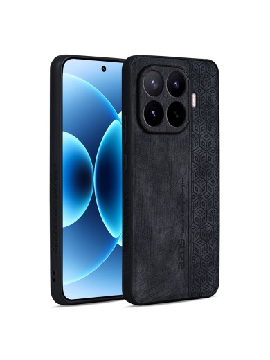 Противоплъзгащ се тънък гръб от еко кожа за Xiaomi 17T Pro - черен Противоплъзгащ се тънък гръб от еко кожа за Xiaomi 17T Pro - черен