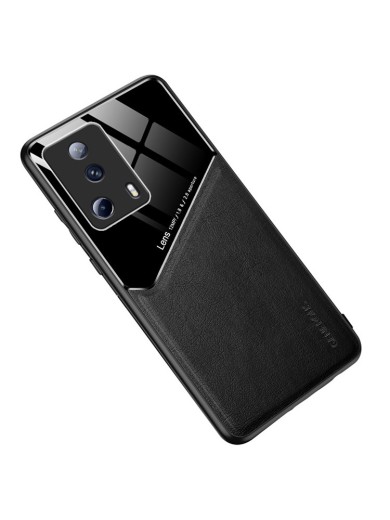 Предпазен гръб с покритие от еко кожа за Xiaomi Civi 2 - черен
