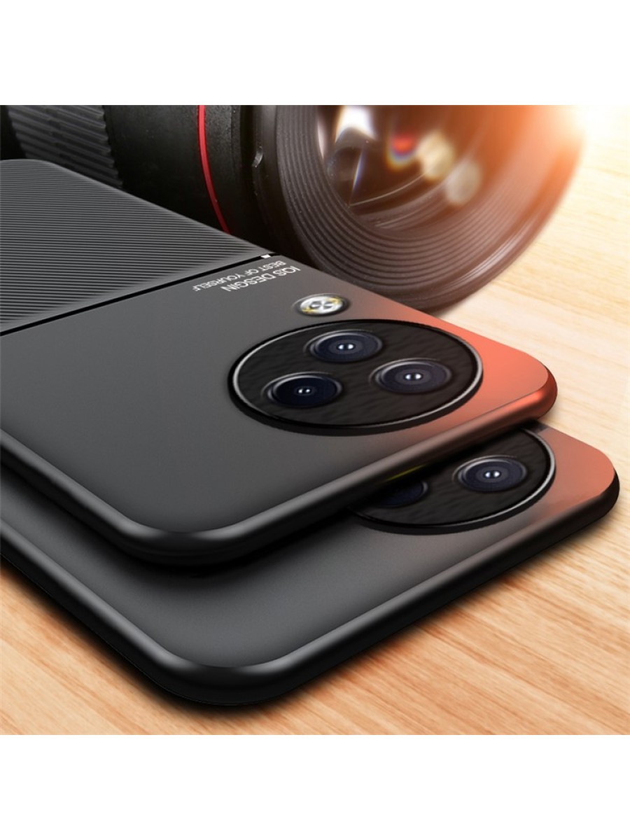 Гръб с покритие от еко кожа за Xiaomi Civi 3 - черен