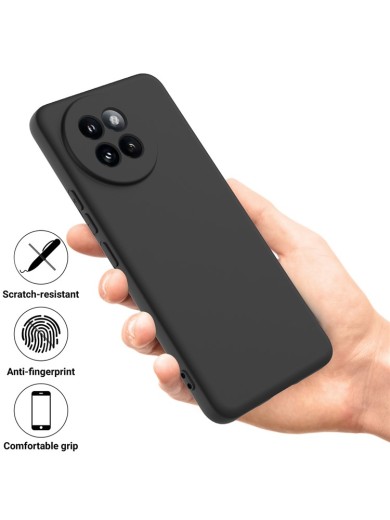 Предпазен удароустойчив силиконов гръб с каишка за Xiaomi Civi 4 Pro - черен