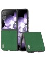 Предпазен гръб от естествена телешка кожа за Xiaomi Mix Flip - зелен