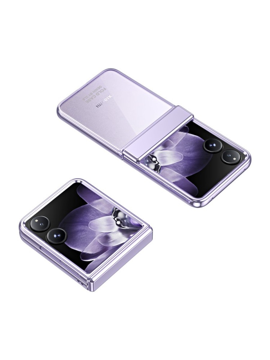 Галванизиран предпазен гръб за Xiaomi Mix Flip - лилав