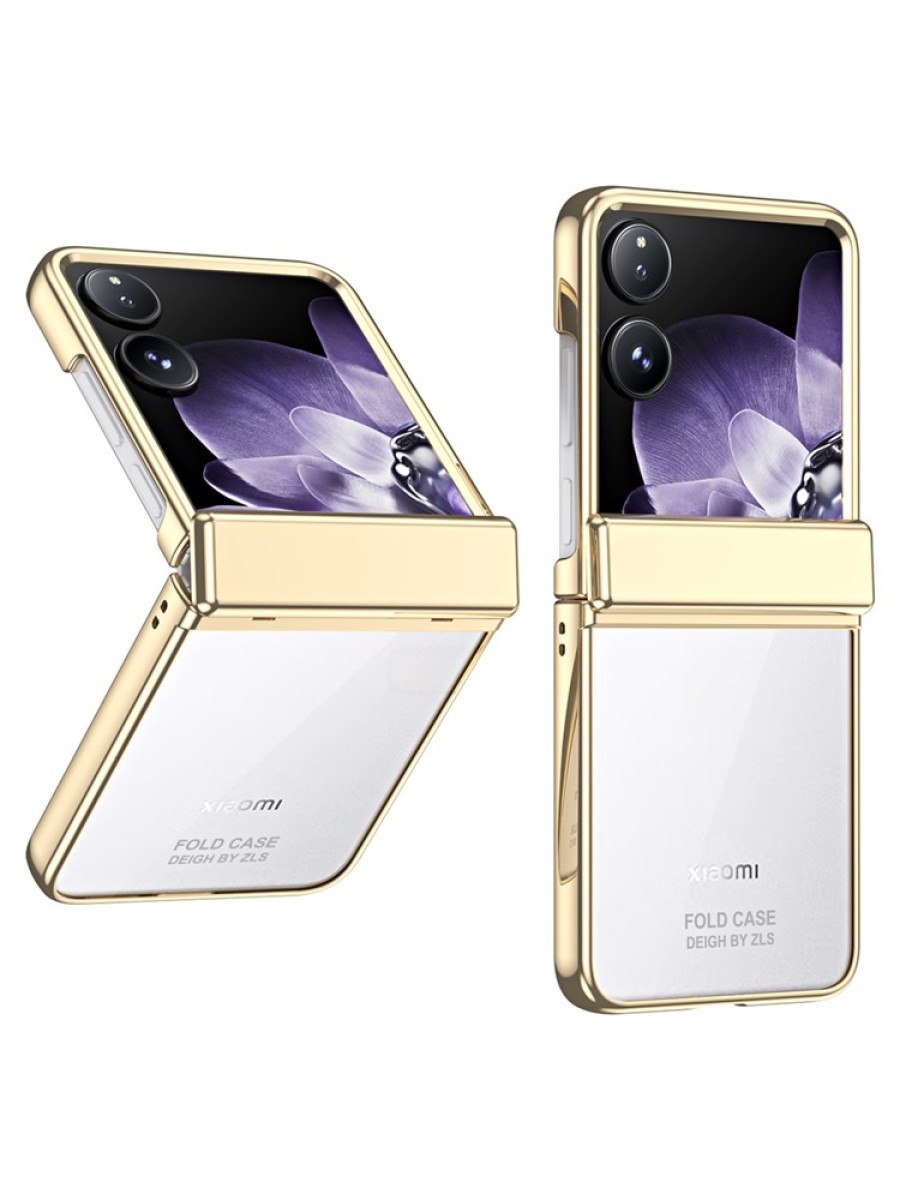 Галванизиран предпазен гръб за Xiaomi Mix Flip - златист