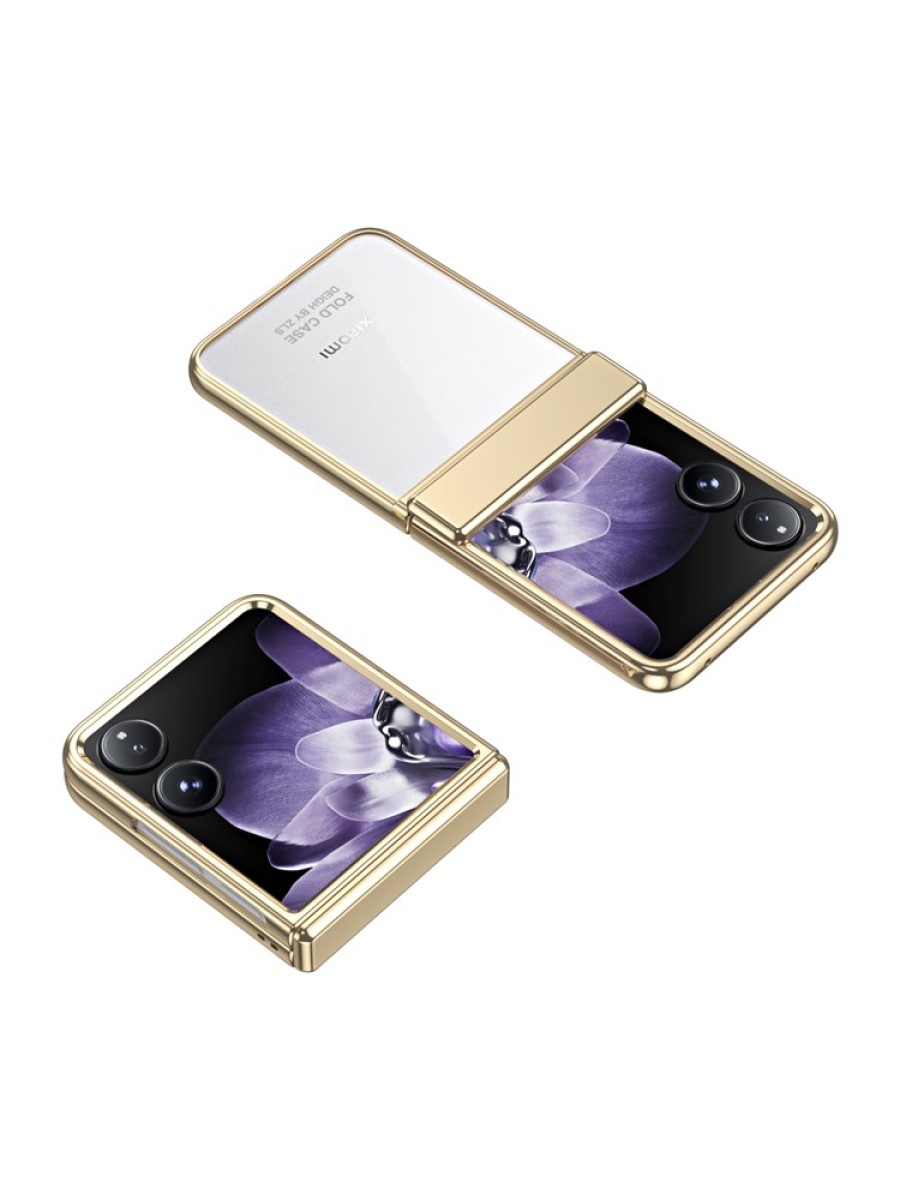 Галванизиран предпазен гръб за Xiaomi Mix Flip - златист