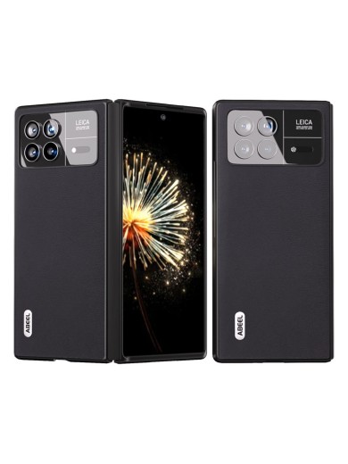 Предпазен гръб от еко кожа за Xiaomi Mix Fold 3 - черен Предпазен гръб от еко кожа за Xiaomi Mix Fold 3 - черен