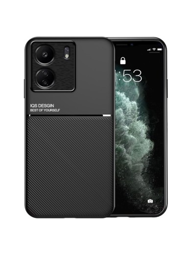Гръб с покритие от еко кожа за Xiaomi Poco C65 - черен Гръб с покритие от еко кожа за Xiaomi Poco C65 - черен