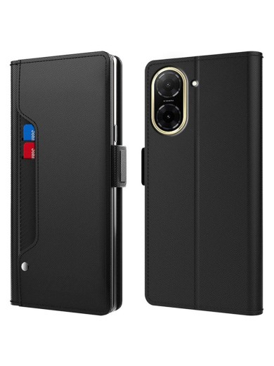 Калъф от еко кожа тип портмоне с огледало за Xiaomi Poco C71