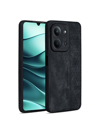 Противоплъзгащ се тънък гръб от еко кожа за Xiaomi Poco C85 4G - черен
