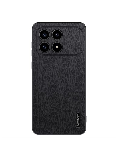 Удароустойчив гръб от еко кожа с дървесна текстура за Xiaomi Poco F8 Pro - черен Удароустойчив гръб от еко кожа с дървесна текстура за Xiaomi Poco F8 Pro - черен