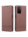 Калъф от еко кожа тип портмоне за Xiaomi Poco M4 Pro 5G - кафяв