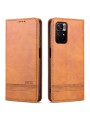 Калъф от еко кожа тип портмоне за Xiaomi Poco M4 Pro 5G - кафяв