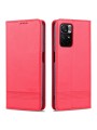 Калъф от еко кожа тип портмоне за Xiaomi Poco M4 Pro 5G - червен
