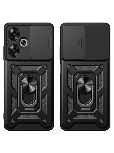 Удароустойчив предпазен гръб за Xiaomi Poco M6 - черен
