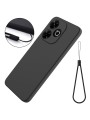 Предпазен удароустойчив силиконов гръб с каишка за Xiaomi Poco M6 Plus - черен