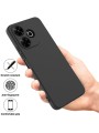 Предпазен удароустойчив силиконов гръб с каишка за Xiaomi Poco M6 Plus - черен