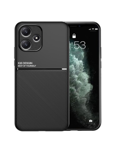 Гръб с покритие от еко кожа за Xiaomi Poco M6 Pro 5G - черен