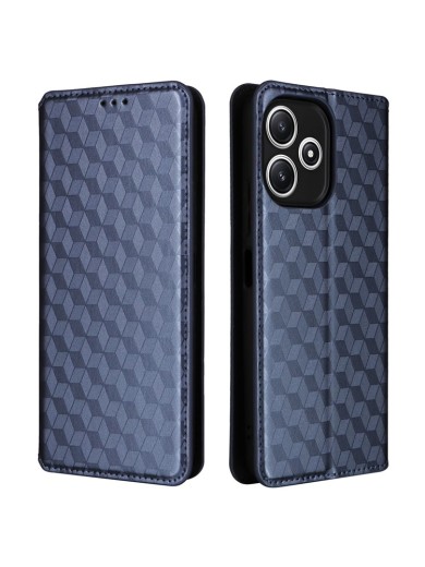 Калъф от еко кожа тип портмоне за Xiaomi Poco M6 Pro 5G - син