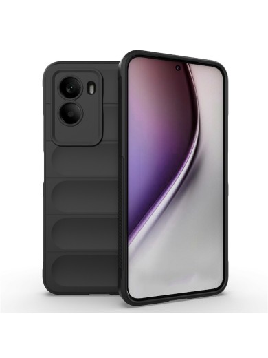 Противоплъзгащ предпазен гръб за Xiaomi Poco M7 4G - черен Противоплъзгащ предпазен гръб за Xiaomi Poco M7 4G - черен