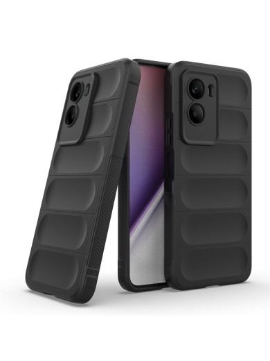 Противоплъзгащ предпазен гръб за Xiaomi Poco M7 Plus - черен