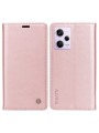 Калъф за телефон от еко кожа тип портмоне за Xiaomi Poco X5 Pro - розов