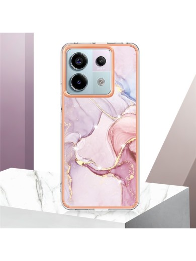 Предпазен удароустойчив гръб с цветни шарки за Xiaomi Poco X6 - розов Предпазен удароустойчив гръб с цветни шарки за Xiaomi Poco X6 - розов