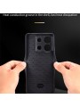 Противоплъзгащ се тънък гръб от еко кожа за Xiaomi Poco X6 - черен