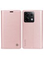 Калъф за телефон от еко кожа тип портмоне за Xiaomi Poco X6 - розов