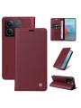 Калъф за телефон от еко кожа тип портмоне за Xiaomi Poco X6 - червен