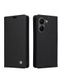 Калъф за телефон от еко кожа тип портмоне за Xiaomi Poco X8 Pro - черен