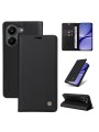 Калъф за телефон от еко кожа тип портмоне за Xiaomi Poco X8 Pro - черен