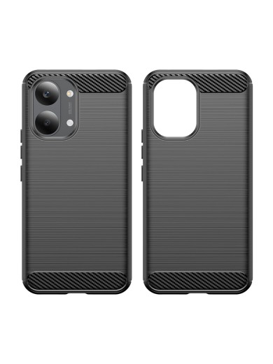 Мек удароустойчив гръб с текстура на карбонови влакна за Xiaomi Poco X8 Pro Max - черен