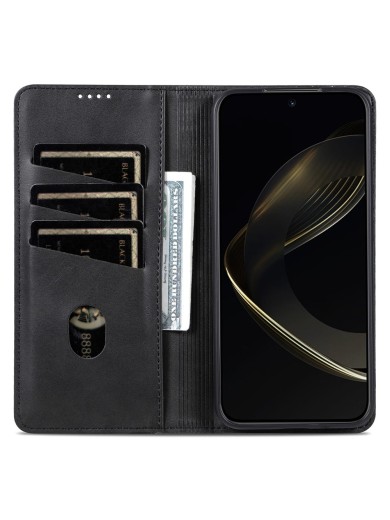 Калъф от еко кожа тип портмоне за Xiaomi Poco X8 Pro Max - черен